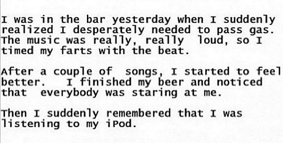Fart Music iPod Funny Joke