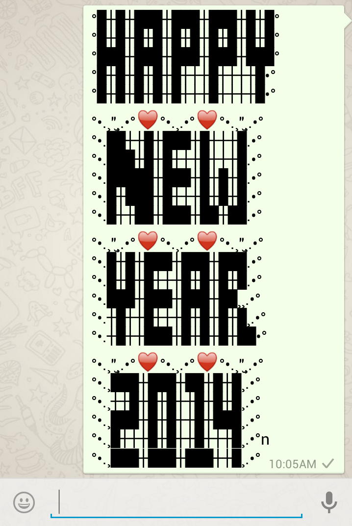 Happy New Year WhatsApp Emoticons Art