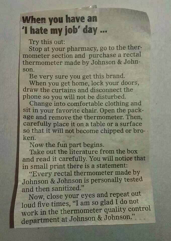 i hate my job - joke -thermometer