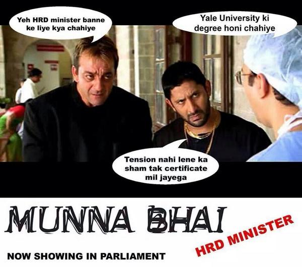 Yale Smriti Irani Joke