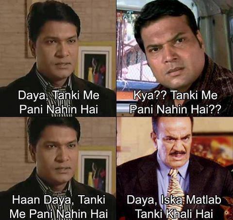 CID Joke tanki mein paani